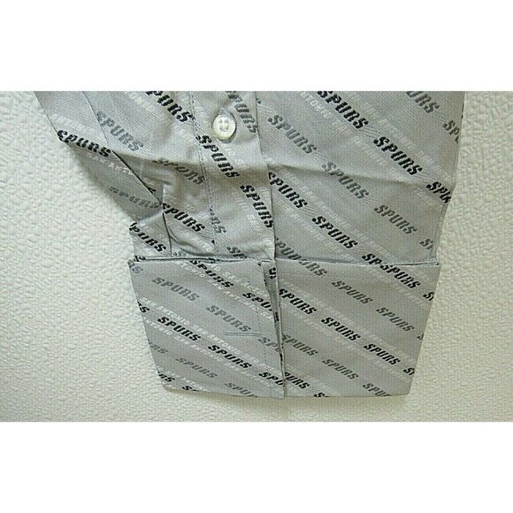 NBA San Antonio Spurs Gray Button Up Dress Shirt XL Long Sleeve Headmaster - Picture 7 of 10